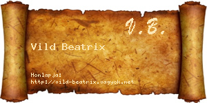 Vild Beatrix névjegykártya